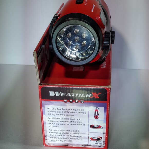 WEATHER X EMERGENCY WEATHER RADIO WITH AM-FM & WEATHER BAND, DIGITAL CLOCK - Picture 3 of 4